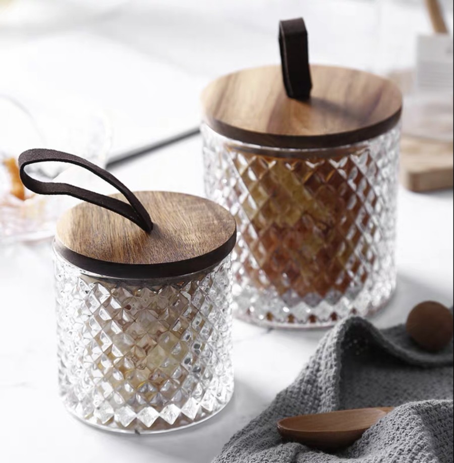 Bianca Jar | Toples Kaca | Wadah Cookies - M tanpa Karet