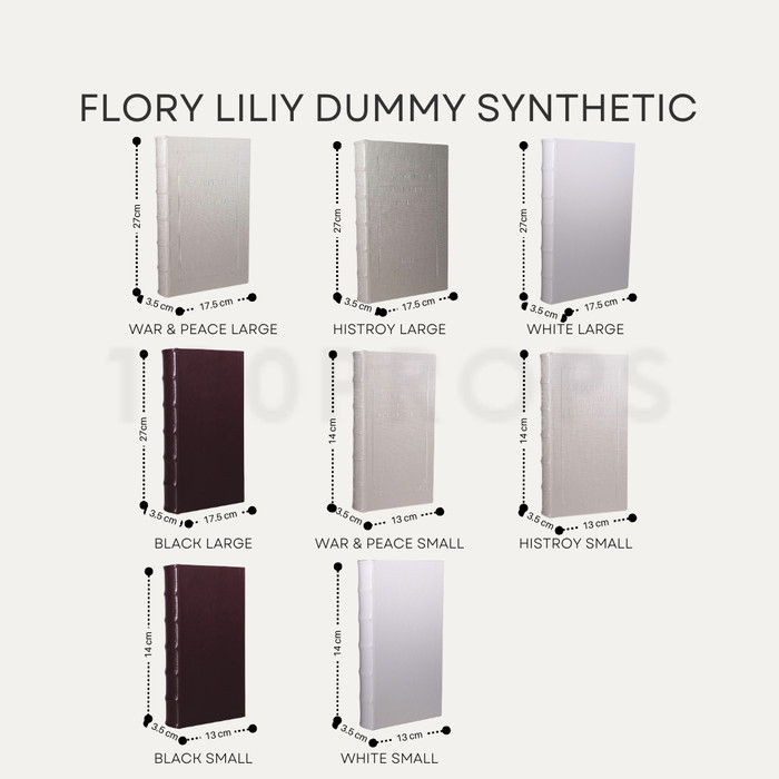 Flory Lily American Wood Dummy Synthetic Leather Storage Book Decor Home Accessories