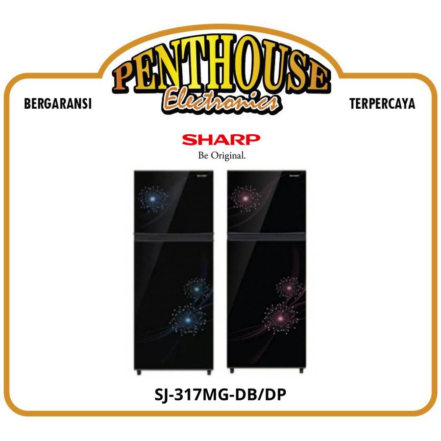 Sharp Kulkas 2 Pintu SJ-317MG-DB/DP / SJ 317 MGDB / SJ 317 MGDP