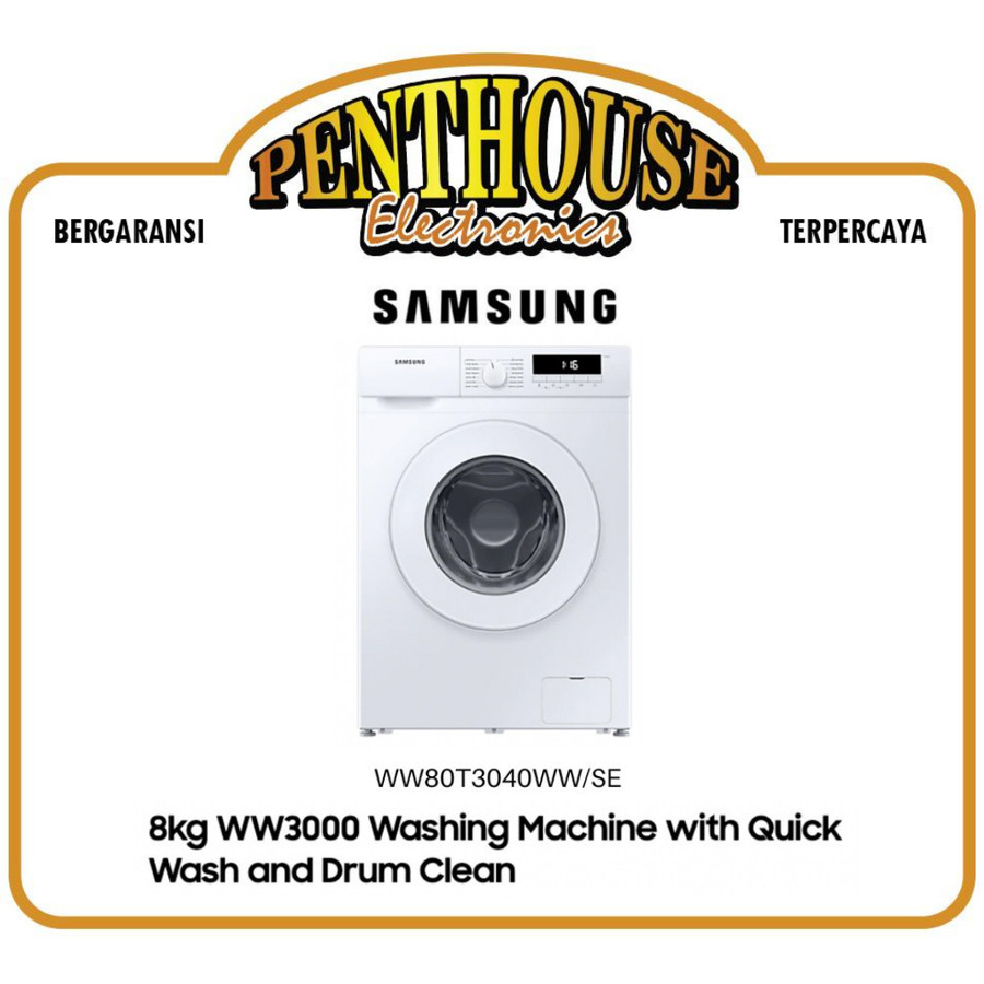 Samsung Mesin Cuci Front Loading 8KG WW80T3040WW/SE WW3000