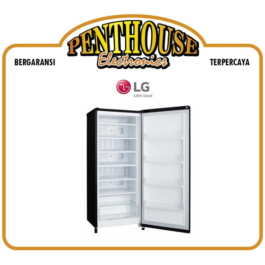 LG Kulkas 1 Pintu Freezer GN-INV304BK / GNINV304BK 6 Rak Inverter