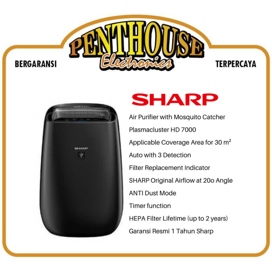 Sharp Air Purifier FP-JM40Y-B / FPJM40YB + Mosquito Catcherpenth