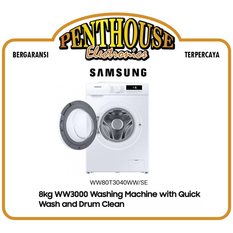 Samsung Mesin Cuci Front Loading 8KG WW80T3040WW/SE WW3000