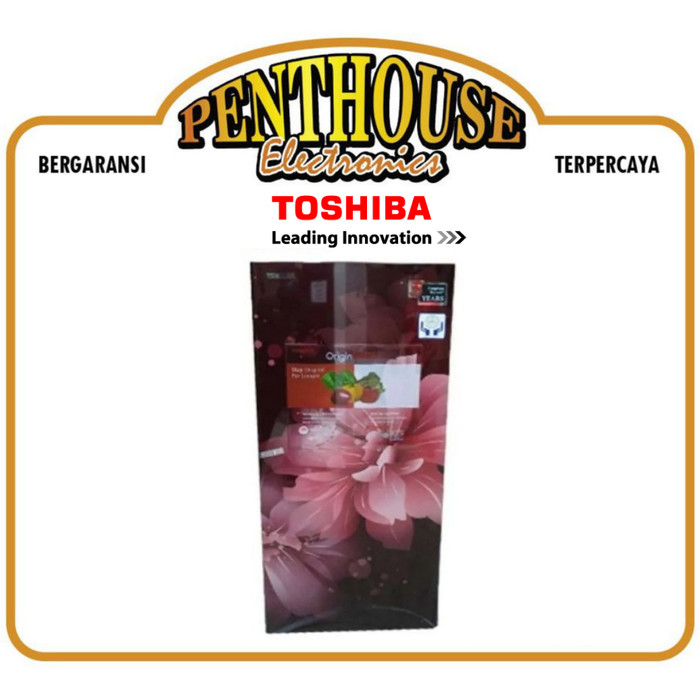 Toshiba Kulkas 1 Pintu GR-RD196CC-DMF / GRRD196CCDMF [Motif Bunga]