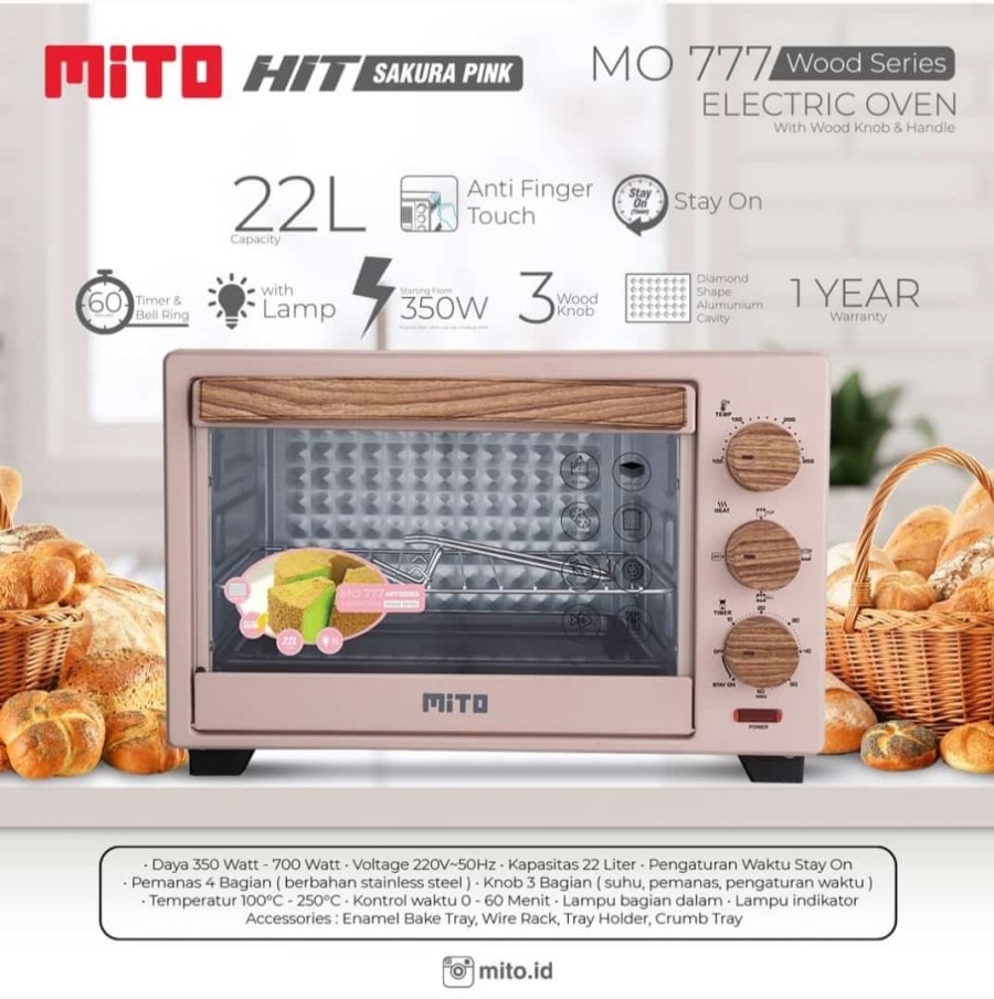 MITO MO-777 WOOD SERIES Oven Listrik 20 Liter