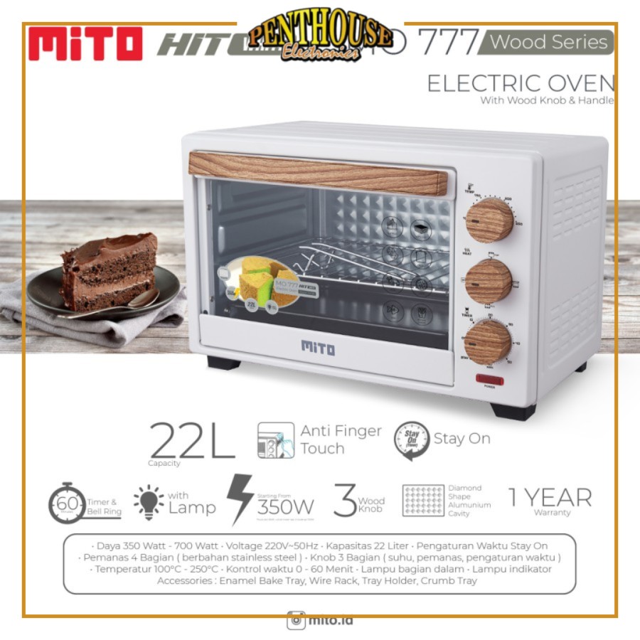 MITO MO-777 WOOD SERIES Oven Listrik 20 Liter