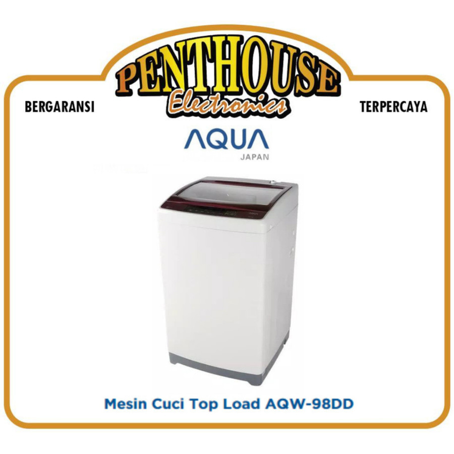 AQUA Mesin Cuci Top Loading 1 Tabung 9KG AQW-98DD / AQW 98 DD