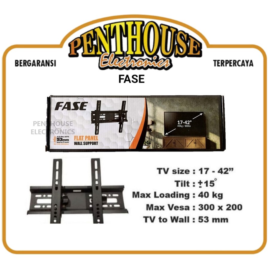 Panasonic Bracket LED TV 32 Inch Braket / Breket 14 17 22 24 32 - FASE 17-42