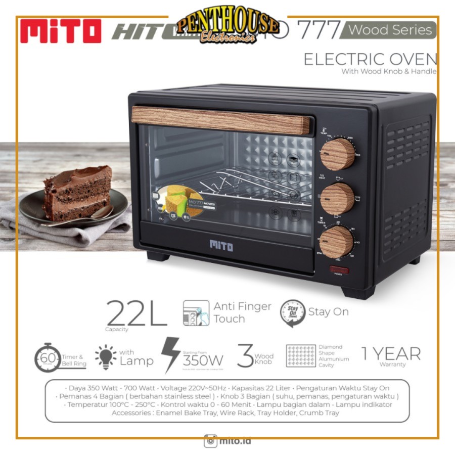 MITO MO-777 WOOD SERIES Oven Listrik 20 Liter
