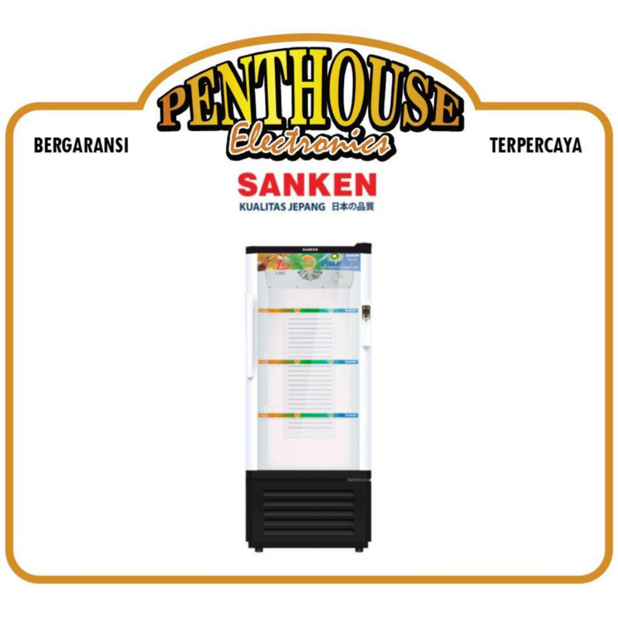 Sanken Showcase Display Cooler 220L SRS-229BK/229MR / SRS 229 BK MR 