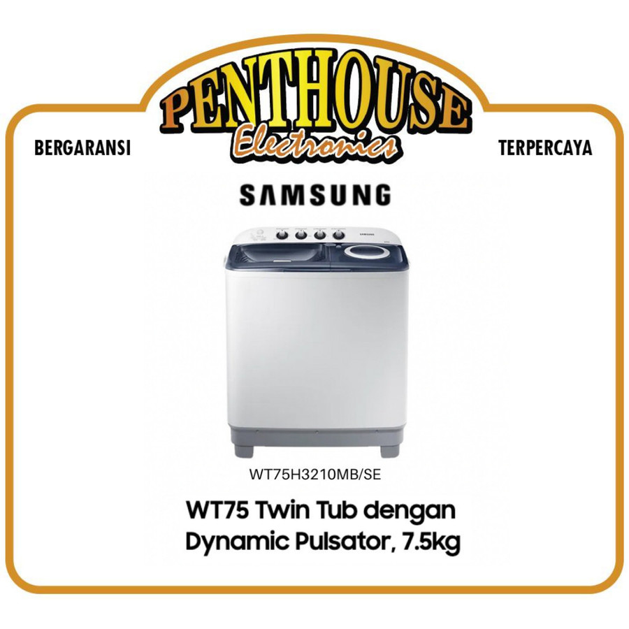 Samsung Mesin Cuci 2 Tabung 7.5KG WT75H3210MB/SE / WT75H3210