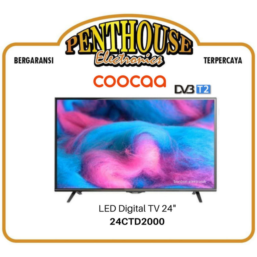 Coocaa LED Digital TV 24 Inch 24CTD2000 USB Movie HDMI DVB-T2