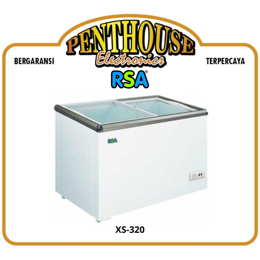 RSA Sliding Flat Glass Freezer XS-320 / XS320 288L