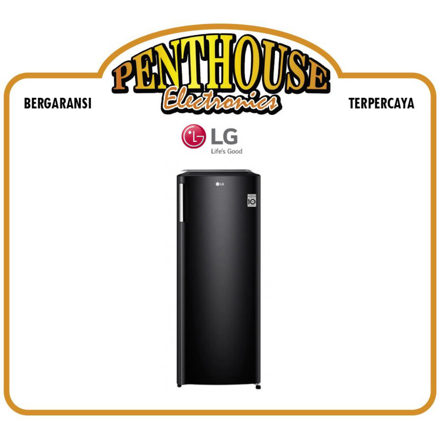 LG Kulkas 1 Pintu Freezer GN-INV304BK / GNINV304BK 6 Rak Inverter