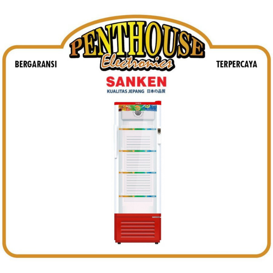 Sanken Showcase Display Cooler 270L SRS-279BK/279MR / SRS 279 BK MR