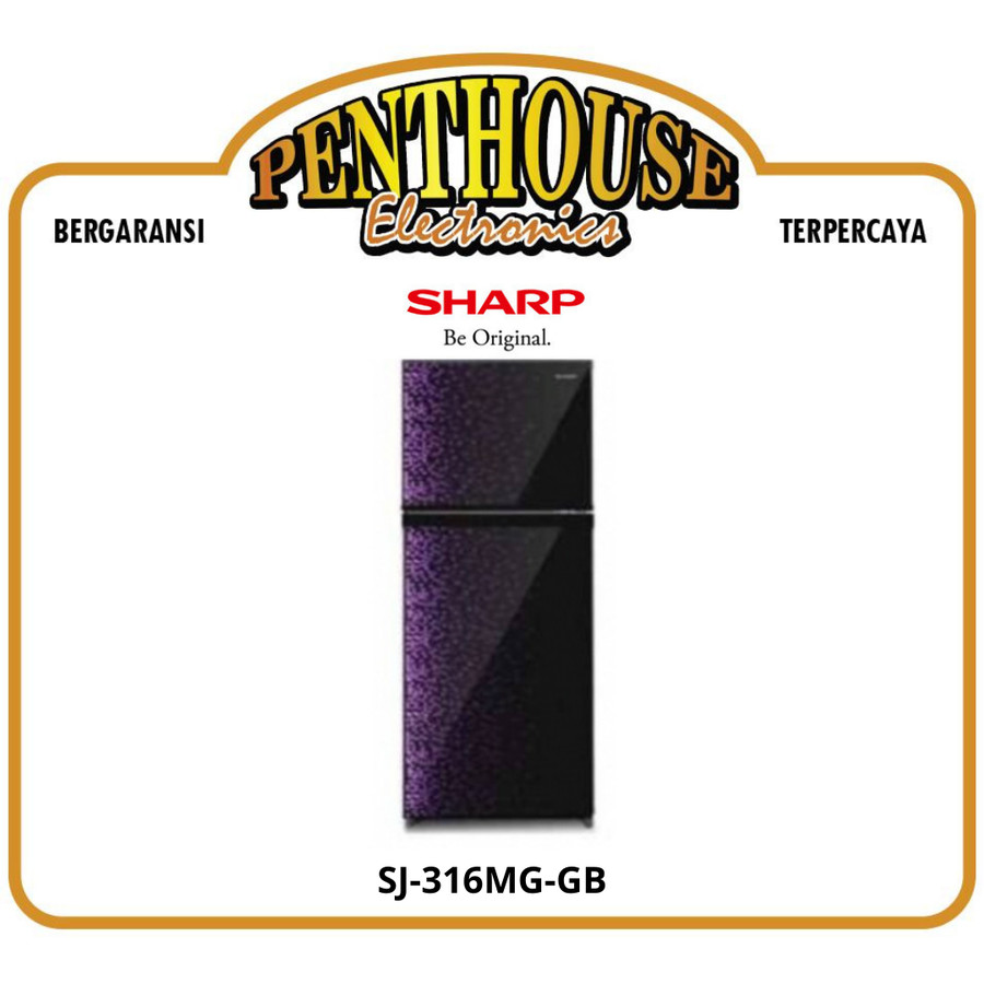 Sharp Kulkas 2 Pintu SJ-316MG-GB / SJ 316 MGGB / SJ316