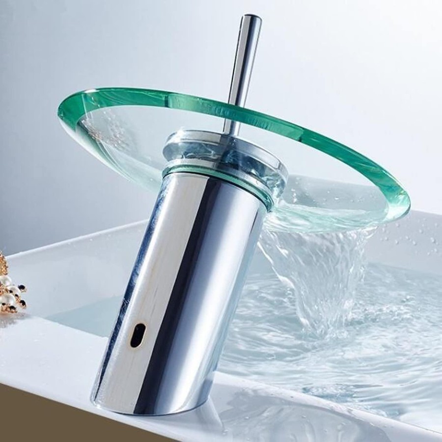 Kran Wastafel Kaca Modern/ keran air terjun kaca panas wastafel/TOTO keran kaca kamar mandi