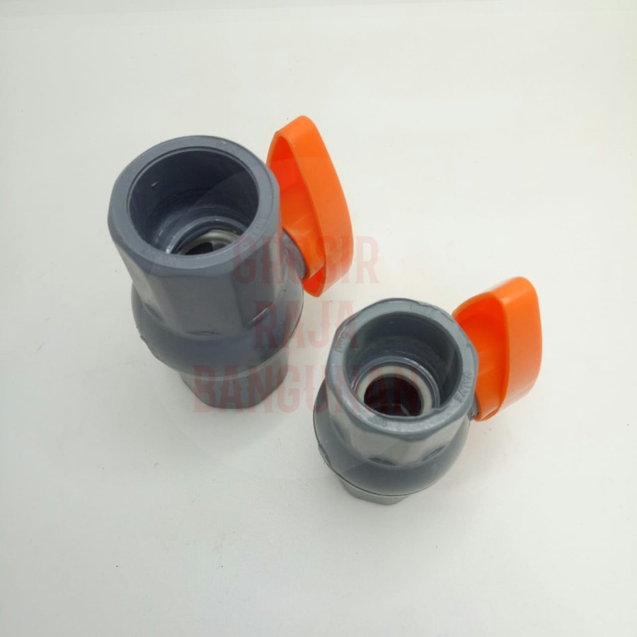Ballvalve / stop kran pvc plastik 1/2 polos murah