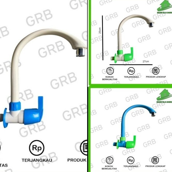Kran Angsa Plastik PVC Kran Dapur Anti Karat Keran Cuci piring Engkol&Jempol Pvc Plastik Anti Bocor