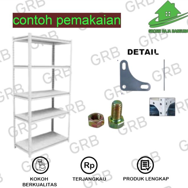 Besi siku Lubang/ siku lobang 3Meter tebal Full 1,5mm Harga Pabrik GRB