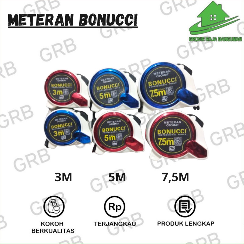 Meteran 3m 5m 7,5m anti pecah anti air
