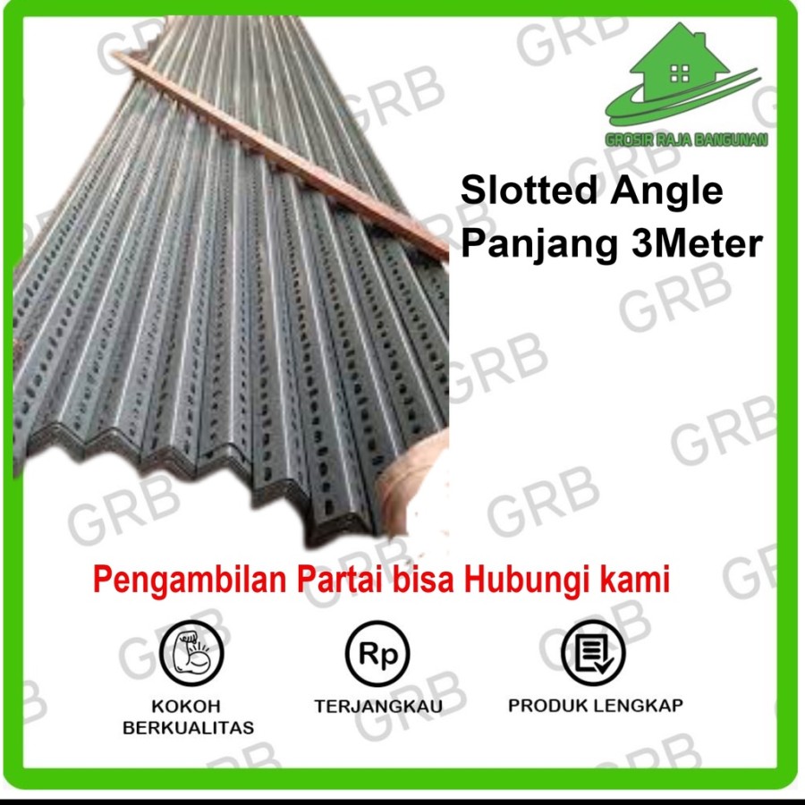 Besi siku Lubang / siku lobang 3Meter tebal Full 1,5mm Harga Pabrik MURAH