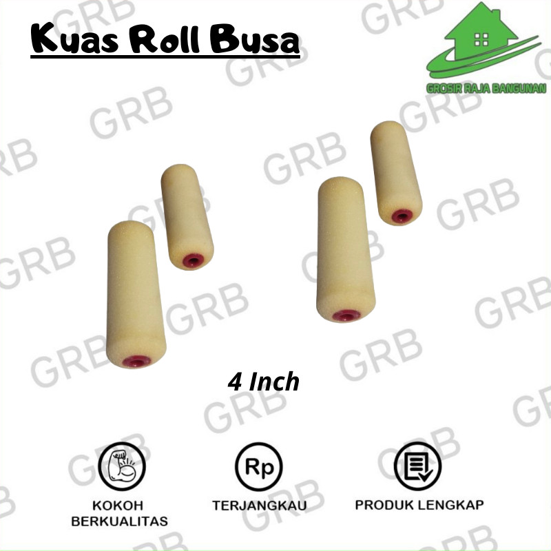 Bulu Rol Roll Cat Busa Saja Foam Epoxy Isi Kuas Paint Mini Roller 4 4 Inch