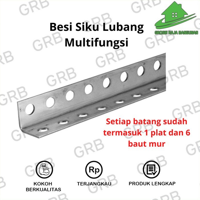 Besi siku Lubang / siku lobang 3Meter tebal Full 1,5mm Harga Pabrik MURAH