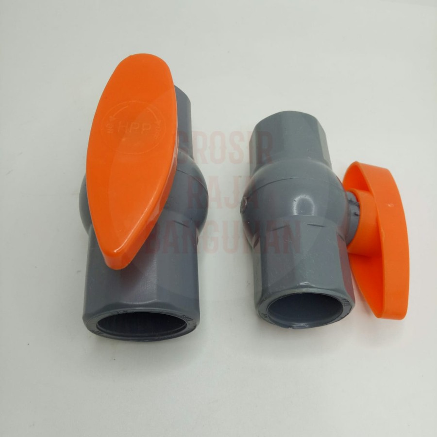 Ballvalve / stop kran pvc plastik 1/2 polos murah