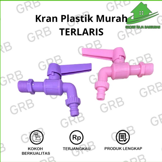 Kran Air/Keran Air Plastik PVC Engkol 1/2 inch /Keran Taman Baling