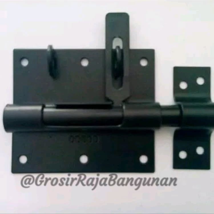 Grendel gudang cosco 4" tebal hitam TEBAL