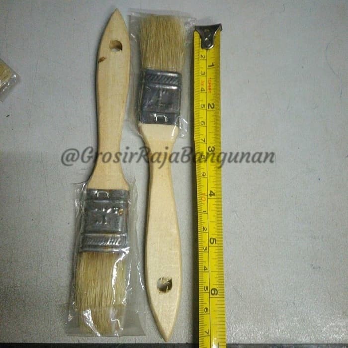Kuas cat tembok 1"/ kuas 1 inch gagang kayu Lusinan