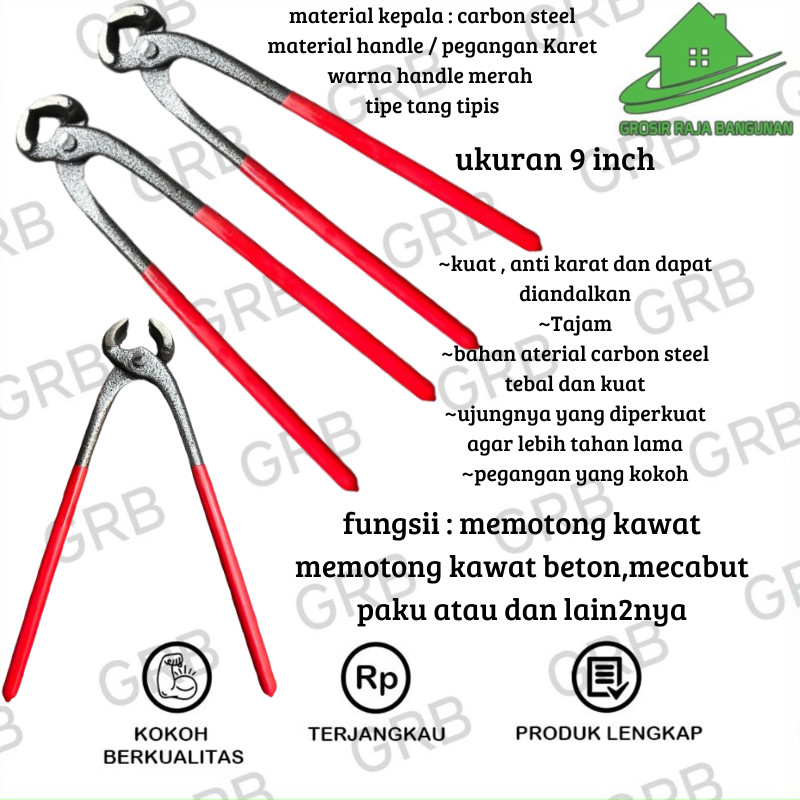TANG KAKAK TUA-GEGEP-CATUT- KANSAS- TANG KAKAK TUA 9 INCH/TANG PERTUKANGAN PAKU