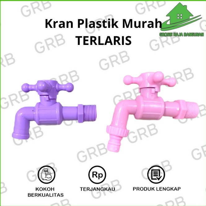 Kran Air/Keran Air Plastik PVC Engkol 1/2 inch /Keran Taman Baling