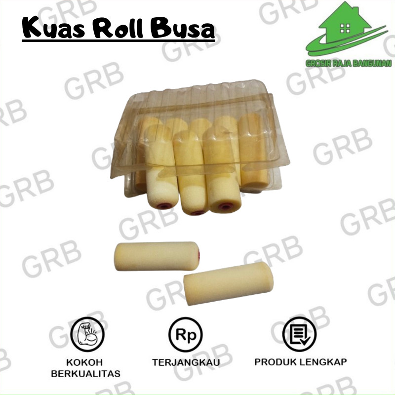 Bulu Rol Roll Cat Busa Saja Foam Epoxy Isi Kuas Paint Mini Roller 4 4 Inch