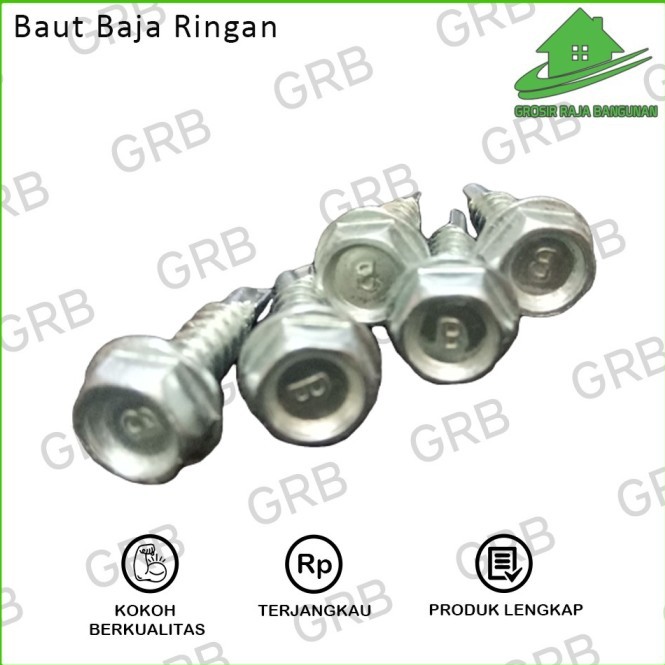 Baut baja ringan 10x19 1 DUS SEKRUP BAJA setara Zolo/Berent IMPORT