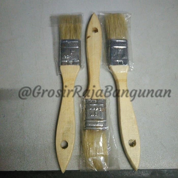 Kuas cat tembok 1"/ kuas 1 inch gagang kayu Lusinan