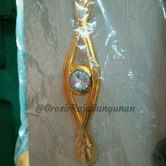 Tarikan Laci Handle Lemari Gold Diamond Berlian 4 inch 10cm