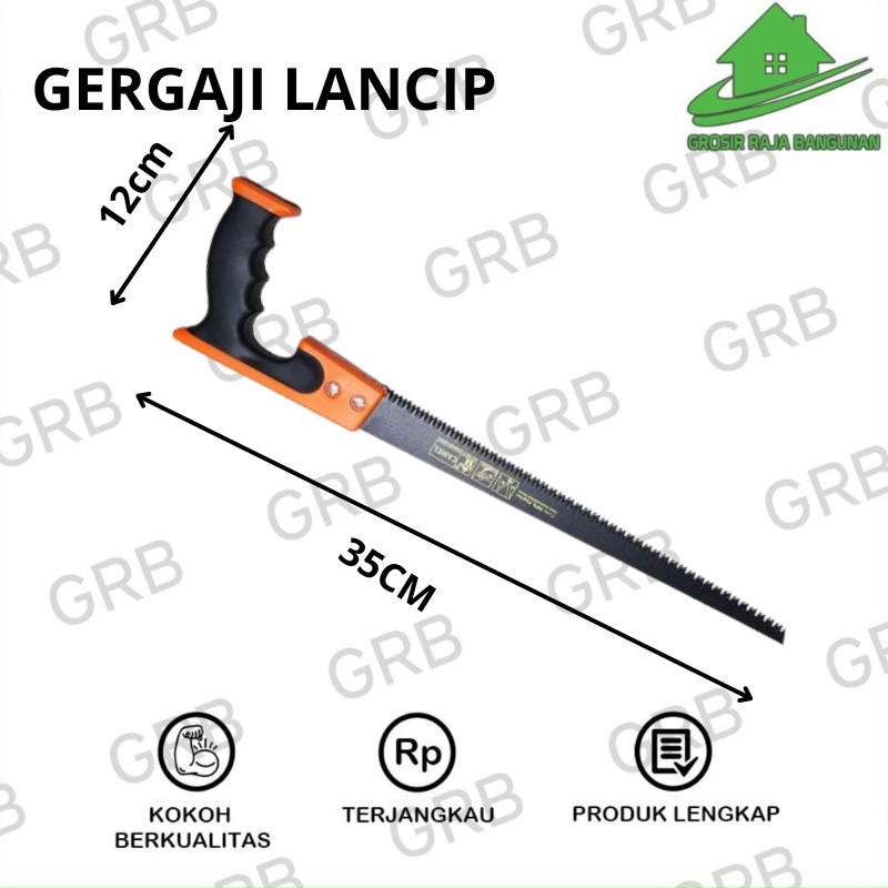 Gergaji Kayu Teflon Lancip 350mm