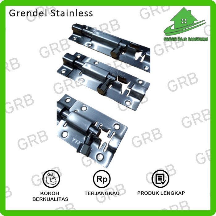 Grendel Stainles / Slot Stainless press / Slot Jendela pintu 2" 3" 4"