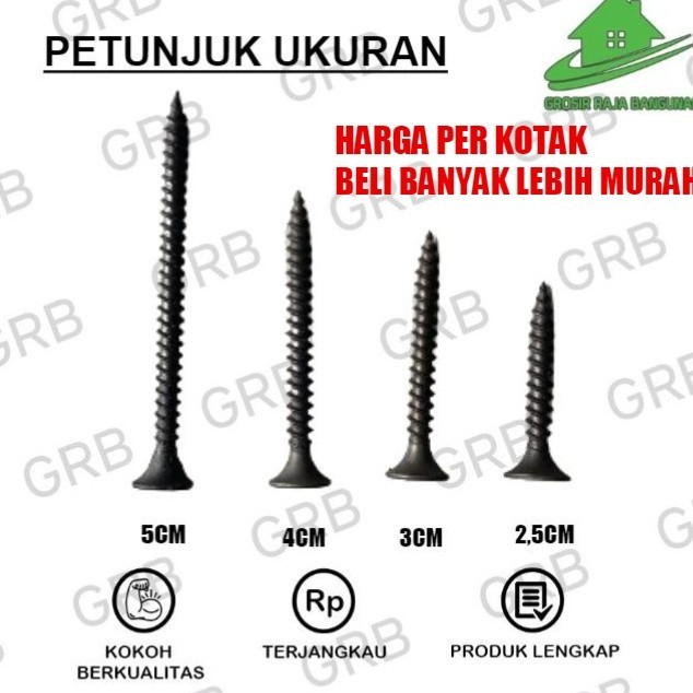 Sekrup gypsum 6x1
