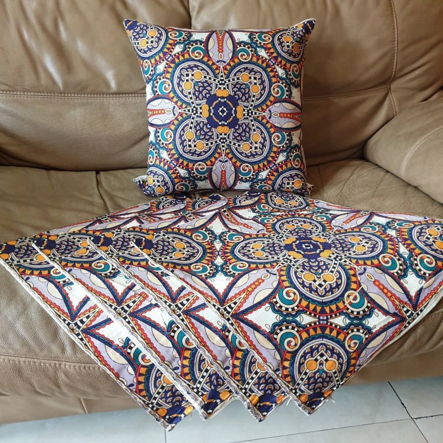 Sarung Bantal Kursi Sofa Set Etnik 40x40 45x45 50x50 cm 