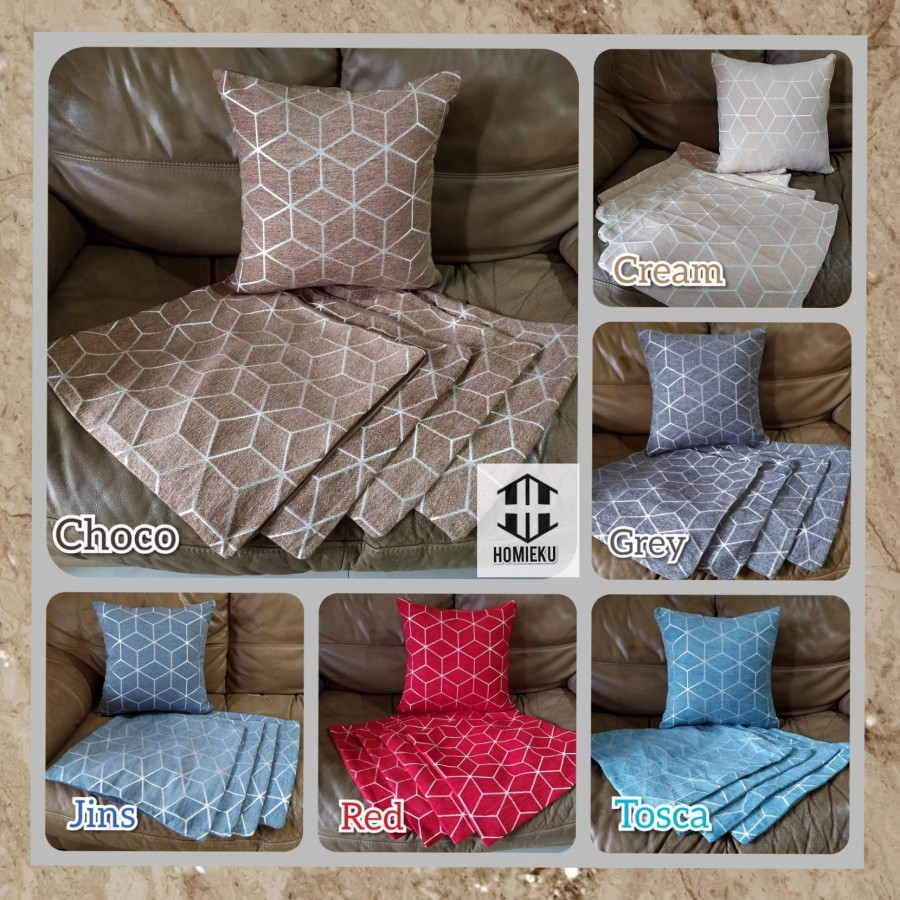 Sarung Bantal Kursi Set Minimalis Mewah untuk Bantal 40x40 45x45 50x50