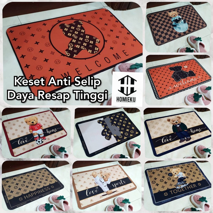Keset Kamar Mandi Diatomite Minimalis Anti Selip Meresap Mewah 
