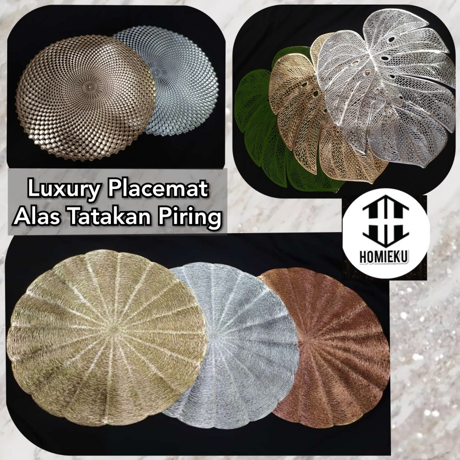 Leaf Placemat dining table / Alas Tatakan Piring Motif Daun