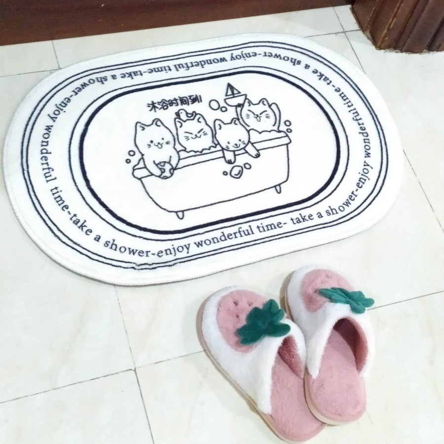Keset Kaki Tebal Kamar Mandi Bathtub Rumah Dapur Kamar Anti Selip