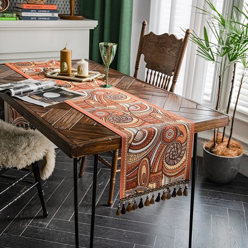 Table Runner Rajut Vintage Knitting Kuno Nordic Scandinavian 150 200