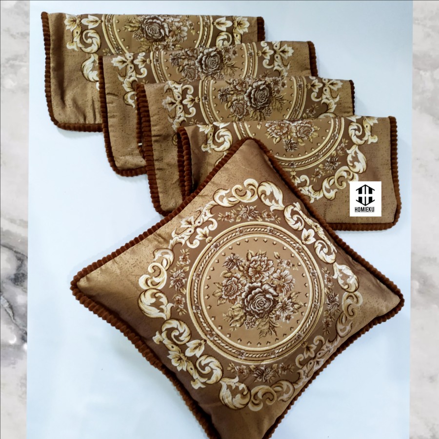 HOMIEKU Sarung Bantal Kursi Sofa Shabby Set Mewah 45X45 50X50 Cm