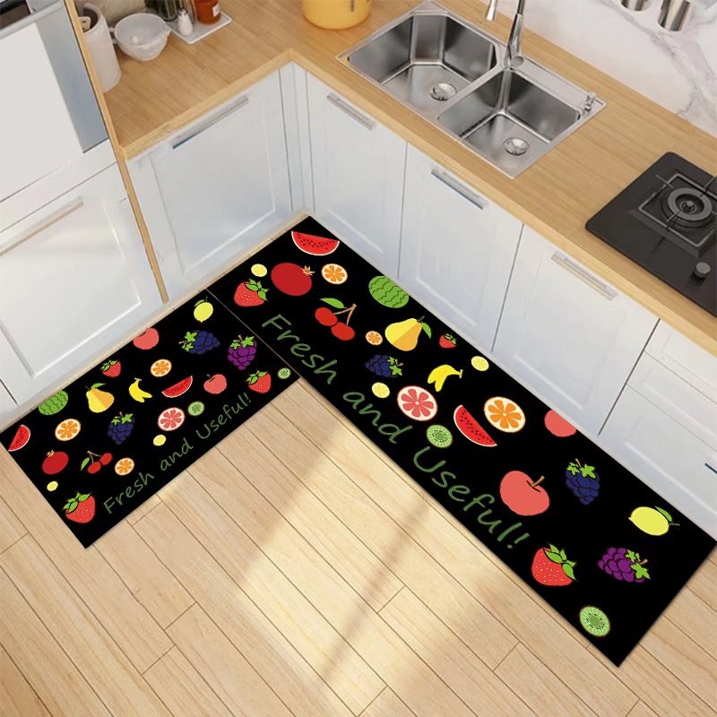 Keset dapur panjang anti slip set 2 in 1 minimalis karakter