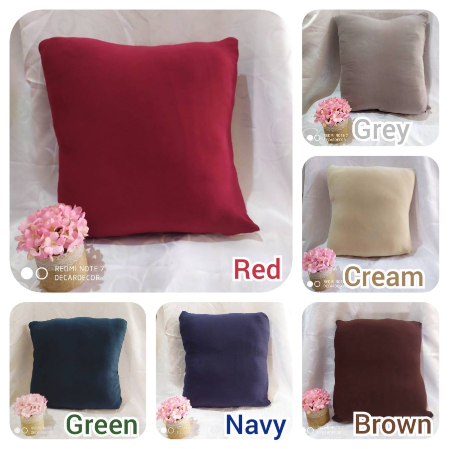 Sarung Bantal Kursi Sofa Polos Murah dingin Elastis Untuk Bantal 40x40 45x45 50x50 Cm 